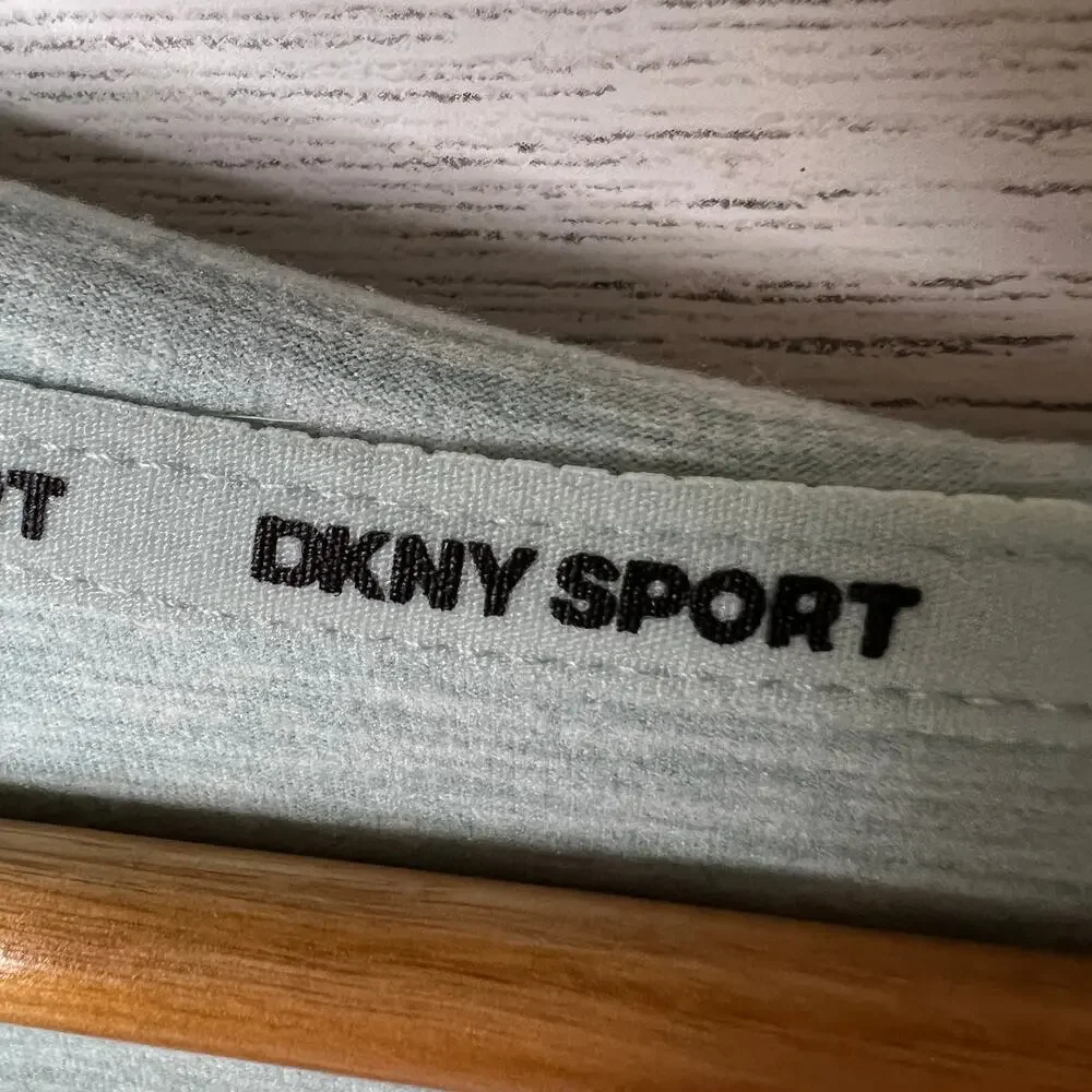DKNY Sport Hoodie Womens Size Medium Light Teal Full Zip Jacket Stretch Comfort